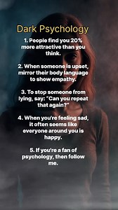 15K views · 125 reactions | Top 5 Dark Psychology Tricks to Read Minds, Spot Lies & Influence People #MindHacks​ #PsychologyTricks​ #BodyLanguageSecrets​ #InfluencePeople​ #NonverbalCues​ #EmotionalIntelligence​ #PowerMoves​ #SilentInfluence​ #DarkMindset​ #HumanBehavior | DeepMind | Facebook