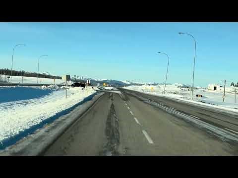 Driving around Calgary sub urban areas.