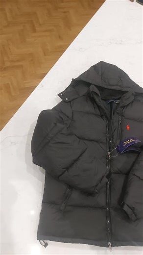 Shop New Ralph Lauren Black Puffer in Derry