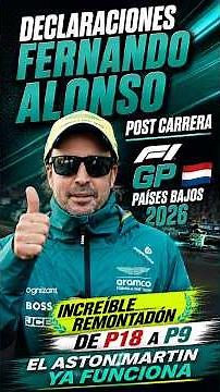 INCREÍBLE FERNANDO ALONSO habla tras el GP de Países Bajos 2026
