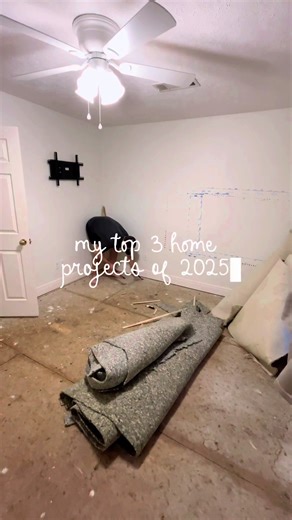 My top 3 home projects of 2025!!! 1. HARDWOOD FLOORS! I had been itching to rip up that carpet since the day we moved in. Was a slow and steady process as we did it all ourselves (with the help of my dad) whenever we had a free weekend. 2. Mini plate wall! I had been collecting plates for over a year and it was finally ready. 3. STAIRS! Again, the carpet had to go but the runner… she can stay! #homediy #homeproject #newfloors #stairrunner #platewall