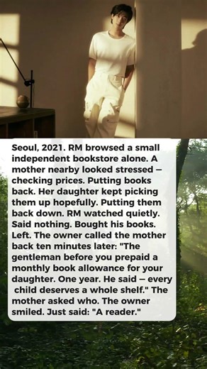 What a Bookstore Owner Saw RM Do for Stranger's Child in Seoul That He Never Made Public Will Break