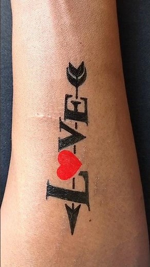 Creative "LOVE" Tattoo Idea 🏹❤️ #shorts #tattoo #tattooideas #trending