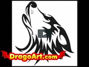 How to draw a wolf head, step by step