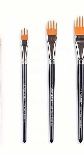 アクリル水彩油絵用コーム型ブラシの紹介