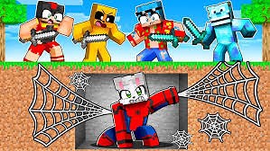 MINECRAFT_ SPIDERMAN vs 4 ASESINOS 🔴🕷️ #invictor | Invictor Gamers