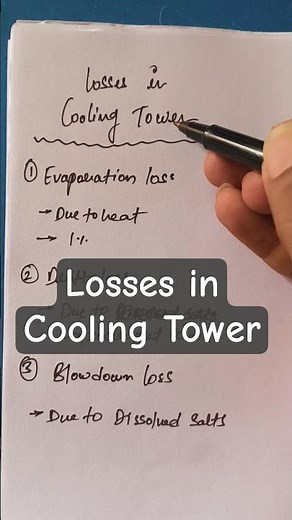 Types of losses in cooling tower #hvac