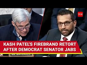 'Don't Even Dare To...': Kash Patel's Explosive Rebuttal To Sheldon Whitehouse | U.S Senate Hearing