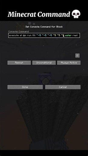 Minecraft Command 💀#minecraft #short