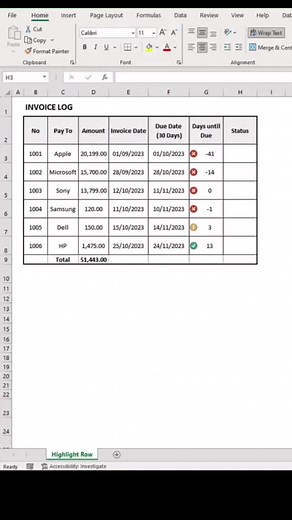 5.7K views · 12 reactions | How to use conditional formatting to automatically highlight the whole row based on a set data validation list #reelsvideo #reelsfb #GoogleSheets #SpreadTheWord #spreadsheet #Excel | គរុសិស្ស ICT | Facebook