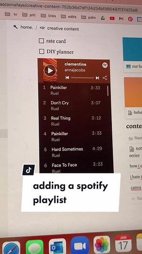 how to embed a spotify playlist to notion 🎵✨ #notiontemplate #notiontutorial