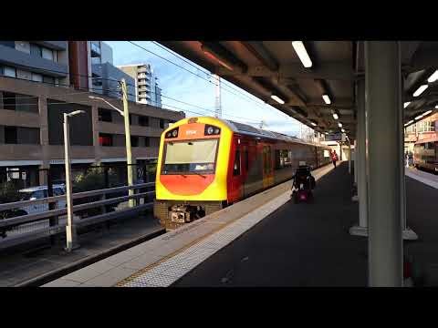 헌터 레일카 J set 뉴캐슬 인터체인지역 발차 영상 Hunter Railcar J set train depart from Newcastle Interchanger station