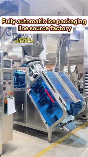 Fully automatic edible ice packaging machine factory, ice packing machine