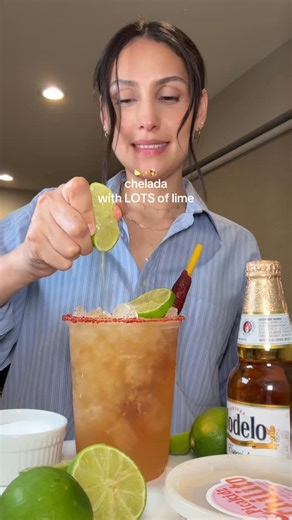 Picakidz on Instagram: "🍋‍🟩 a chelada is a different version of a michelada without the Clamato or extra spice. Modify this recipe to your liking and add as much or little lime and salt as you please #chelada #beer #modelo #drink #cocktail #reels"