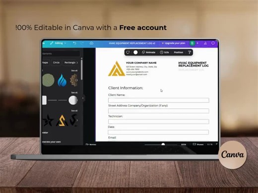 HVAC Customer Intake Form — Editable Template | Canva • Word • PDF • Fillable PDF | Contractor Client Intake Form - Etsy Canada