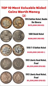 TOP 10 Most Valuable Nickel Coins Worth Money (2) #coincollecting #coins #coin #money | HeritCoin