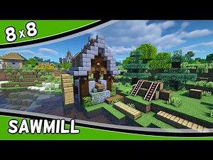 Sawmill 8x8 Tutorial: How to Build a Early Game Medieval Sawmill in Minecraft 1.20