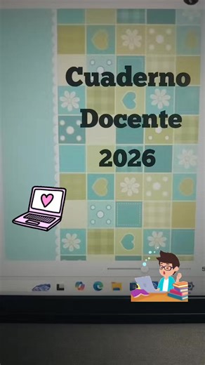 preparando cuaderno docente en tonos verde pastel. Elegante y super completo. comienza el 2026 organizad@ #creadores #docentes #agendas #2026