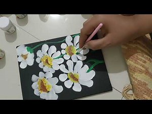Creating Stunning Flower Paintings on Black Canvas: A Step-by-Step Tutorial