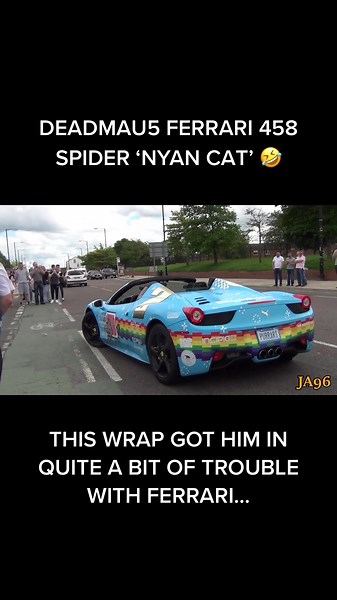 Deadmau5 Ferrari 458 Spider 'Nyan Cat' Wrap