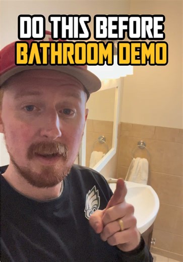 Bathroom Demo Tips | Do these before you start anything! #bathroom #diy #howto #tutorial #plumbing