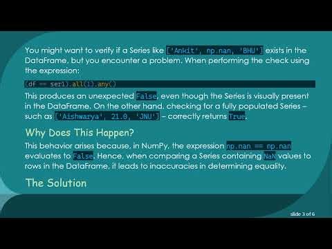 How to Check if a Series Exists in a Pandas DataFrame