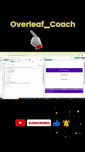 Create Your First Presentation in Overleaf! 📽️✨