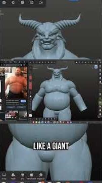 sculpting an ogre on nomad scult #3d #creaturedesign #monstermaker #nomadsculpt