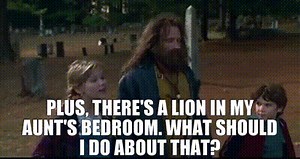 Plus, there's a lion in my aunt's bedroom. What should I do about that?