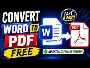 Word to PDF Tutorial (No Extra Software Needed)