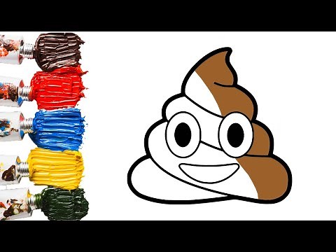 How to Draw a cute POO | Easy Coloring and Drawing | Drawing for KIDS & Toddlers