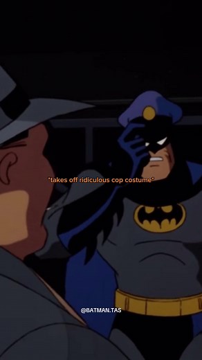 You’re telling me NOBODY spotted Batman in a cop uniform? 😭 (Batman TAS: The Laughing Fish) #batman #batmantheanimatedseries #batmantas #dccomics #batmanedit #brucewayne #joker #funny #btas
