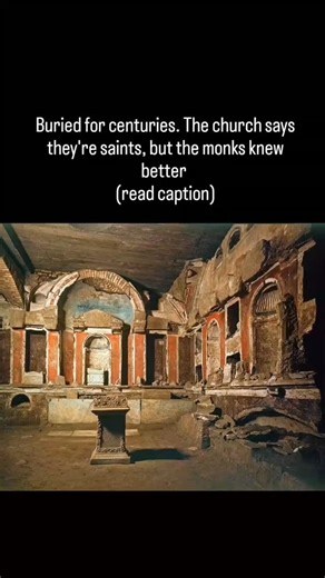Archive of Secrets on Instagram: "In 1893, during renovations of an abandoned monastery in southern France, workers unearthed three coffins sealed in salt and iron. Inside were bodies perfectly preserved — faces calm, eyes open. Church records identified them as holy men lost to time. But old monastery journals told a different story. The monks wrote of “voices beneath the chapel” and “men who prayed without tongues.” Each night before their disappearance, the candles near their quarters burned 