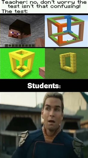 Expectation vs Reality classroom #minecraft #meme #shorts