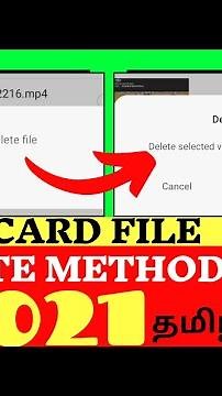 Memory card files permanently deleted||File delete method 2021||SD card file not copy and move tamil