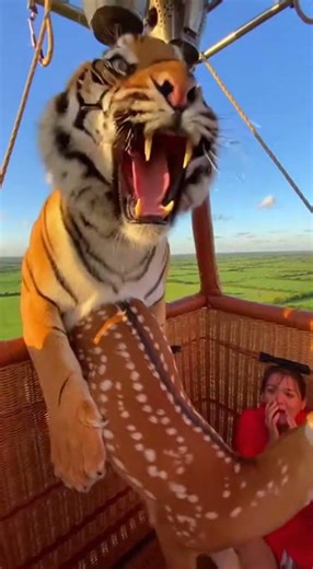 TIGER IN THE BALLOON! 🐯🎈 A Nightmare at 2,000 Feet!