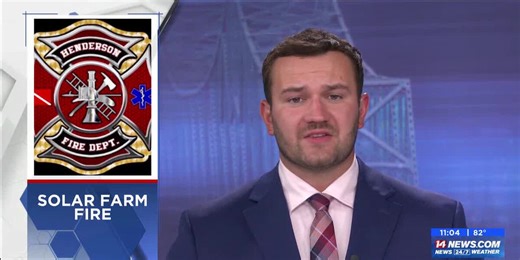 Firefighters put out fire at solar farm in Henderson County