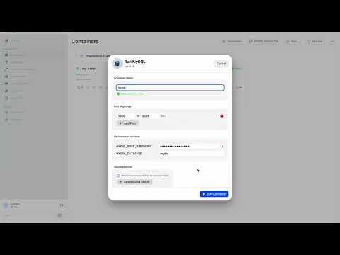 Zenithal- Run container from a template