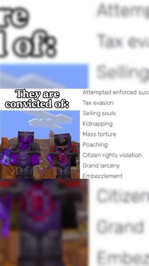 They are convicted of ..... | #minecraft