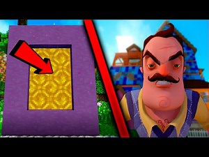 COMO FAZER UM PORTAL PARA O MUNDO DE HELLO NEIGHBOR NO MINECRAFT !!