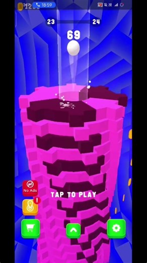 Drop Stack Ball Level 22 #shorts #dropstackball #dropoutergaming #dropstation