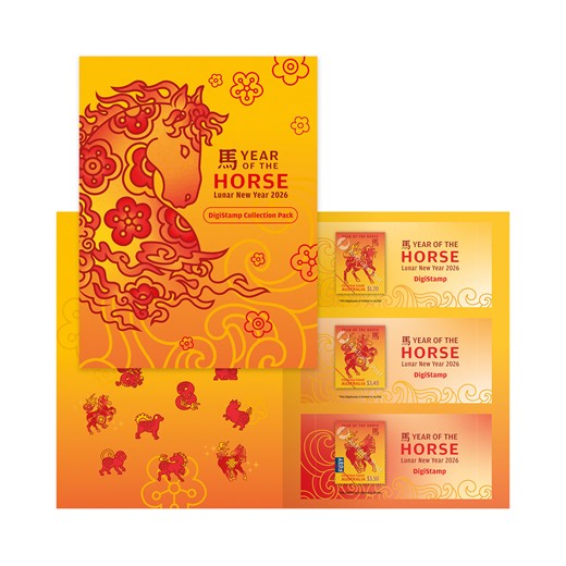 Christmas Island: 2026 Lunar New Year of the Horse Digistamp Pack