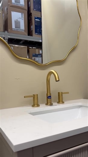 10K views · 14 reactions | Simple, sleek, and stylish ✨ Elevate your space with the allen + roth Sandbanks vanity. | Lowe's Home Improvement | Facebook