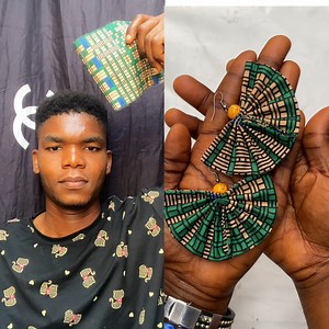 DIY African earring. How to make Ankara earring. | Chima Dickson World