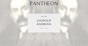 Leopold Andrian Biography | Pantheon