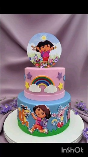 Dora the explorer cake design#birthday #adventure #cake #shortsfeed #shortvideo #youtubeshorts