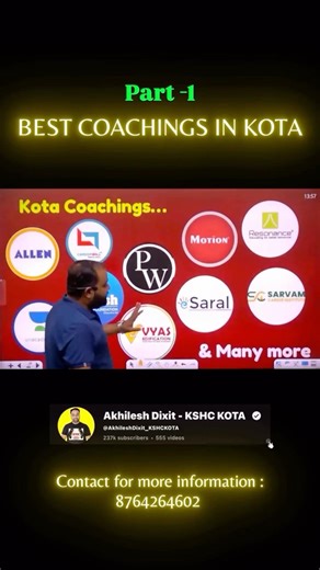 Kota Top Coachings List Part 1 | Allen vs PW vs Motion vs CareerWill vs Aakash vs Resonance
