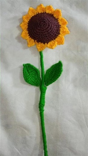 Crochet Sunflower 🌻 Easy Trick! #crochet #shorts