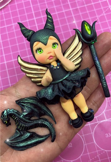 MALÉFICA 🖤 #maleficent #malefica #apliques #clay #clayart | Clay Art