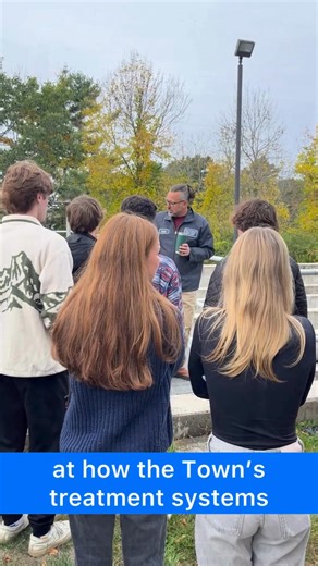 Falmouth's Wastewater Superintendent, Dan Marks, gave a tour to a local high school class recently. Students gained an appreciation for the sights, sounds, smells(!), and science behind each step of the treatment process. | Town of Falmouth, Maine
